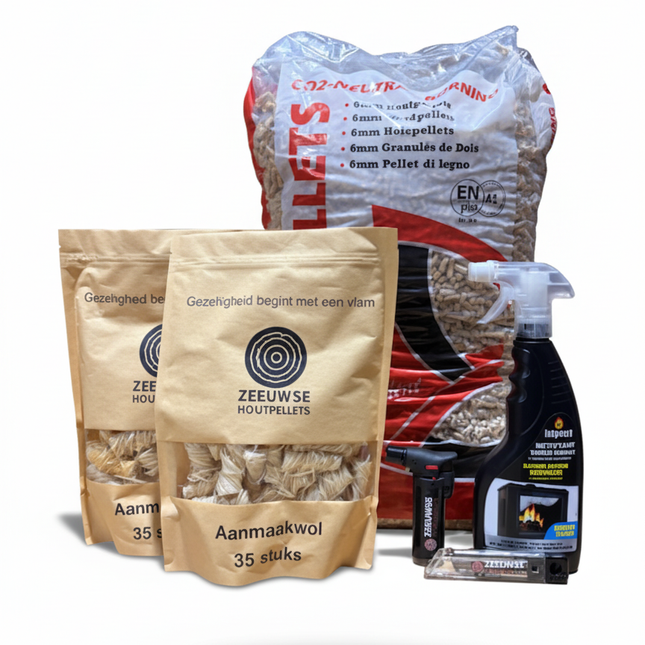 Starter package for outdoor fireplace - incl. kindling wool